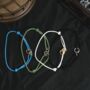 Blue Nylon Rope 925 Silver Adjustable Bracelet, thumbnail 6 of 9