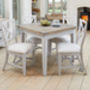 Ridley Grey Square Extending Dining Table, thumbnail 2 of 9