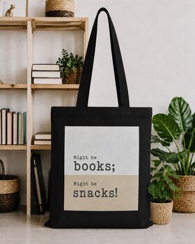 Might Be Books; Might Be Snacks Tote Bag, 2 of 6