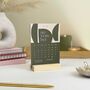 2024 Desk Calendar With Refillable Cards And Wood Stand, thumbnail 2 of 9