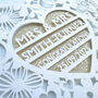 Personalised Wedding Day Papercut Heart Card, thumbnail 4 of 5