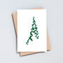 Luxury String Of Pearls Print Card In Ivory/Green, thumbnail 1 of 2