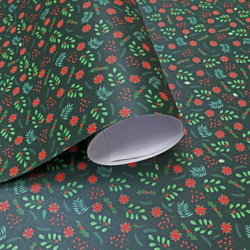 Winter Wrapping Paper Leaves And Berries Design, 5 of 8