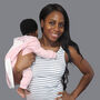 White With Navy Stripes Breastfeeding Vest, thumbnail 1 of 3