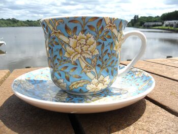 Large Cup And Saucer In Blue Chrysanthemum Design, 5 of 11
