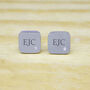 Personalised Men's Square Cufflink With Crystal, thumbnail 4 of 7