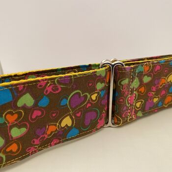 Martingale Collar In Love Hearts Design, Avilable Lead, 6 of 9