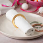 Mirror 'Eat, Drink And Be Merry' Christmas Napkin Ring, thumbnail 2 of 4