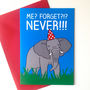 Elephant Belated Birthday Card, thumbnail 1 of 3