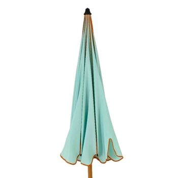 Two Tone Scalloped Parasol Aqua And Coral, 6 of 7