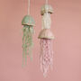 Handmade Jellyfish Hanging Decoration Ceramic And Wool, thumbnail 3 of 12