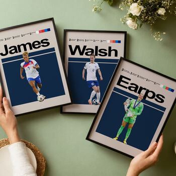 Set Of Three Women’s England Posters – Lionesses Wall Art, 4 of 6