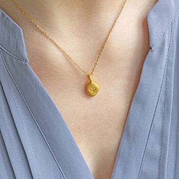 Organic Gold Plated Nugget Heart Pendant, 8 of 10