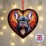 French Bulldog Stained Glass Effect Heart Suncatcher, thumbnail 4 of 7
