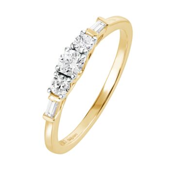 Solid Gold Natural Diamond Five Stone Rings, 5 of 12