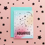 Aquarius Star Sign Constellation Birthday Card, thumbnail 3 of 4