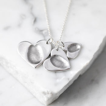 Multi Fingerprint Heart Necklace, 4 of 9