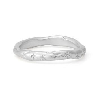Celestial Star Silver Stacking Ring, 2 of 7