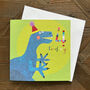 Dinosaur 4th Birthday Card, thumbnail 4 of 5