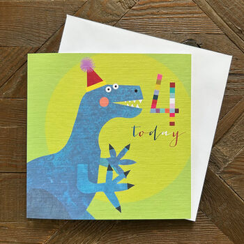 Dinosaur 4th Birthday Card, 4 of 5