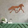 Rusted Metal Galloping Horses Stables Decor Art, thumbnail 7 of 10