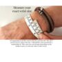 Engraved Black Wrap Bracelet Memorial Pendant For Men Ashes Keepsake Cremation Jewellery, thumbnail 10 of 10