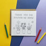 Colour In Thank You Card For Teacher, thumbnail 1 of 2