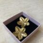 18 K Gold Plated Gold Flower Earrings, thumbnail 6 of 6