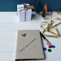 Personalised Embroidered Linen Notebook, thumbnail 5 of 12