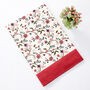 Thistle Flower Handblock Printed Tablecloth, thumbnail 1 of 5