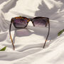 Chunky Bevelled Square Sunglasses In Tortoise Shell, thumbnail 2 of 3