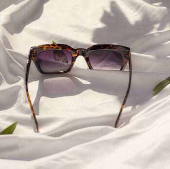 Chunky Bevelled Square Sunglasses In Tortoise Shell, 2 of 3