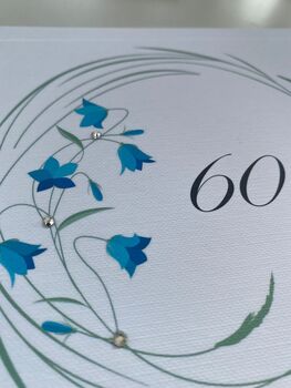 Handmade Floral 60th Birthday Card, 2 of 2