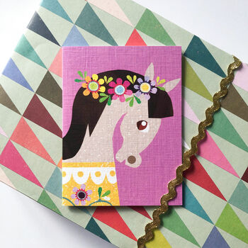 Mini Purple Horse Greetings Card, 4 of 4