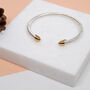 Bridgford Twisted Silver And Gold Plated Bangle, thumbnail 1 of 4
