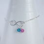 Best Friends Infinity Birthstone Charm Bracelet, thumbnail 6 of 9