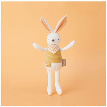 Bunny In Yellow Top Plush Toy For Baby And Toddler, 6 of 10