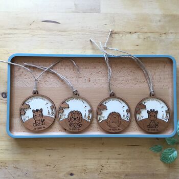 Personalised 1st Christmas Ornament – Woodland Animals, 7 of 9
