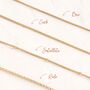 Personalised Name Necklace, Cursive Script In Gold Or Sterling Silver, thumbnail 7 of 11