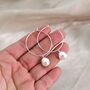 Angela White Ivory Silver Pearl Jewel Gift Earrings, thumbnail 2 of 4