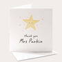 Thank You Star Teacher Card, thumbnail 1 of 4