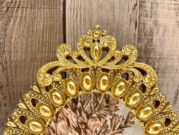 Gold Oval Photo Frame 6x4 Inch – Beaded Design, 2 of 8