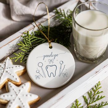 Personalised Dentist Tooth Bauble, 4 of 11