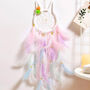 Wall Hanging Room Decoration Pastel Bunny Dream Catcher, thumbnail 2 of 5