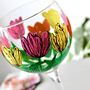 Tulip Hand Painted Gin Glass, thumbnail 3 of 7