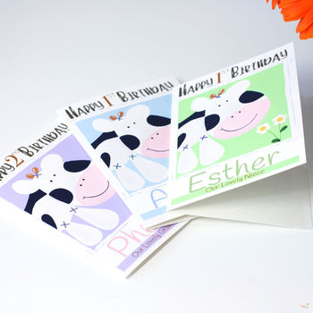 Personalised Farm Cow Relation Birthday Card, 7 of 8