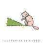'Cat Loves Baubles' Gold Foiled Christmas Card, thumbnail 3 of 4