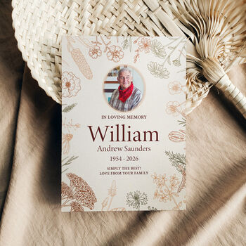 Personalised Floral Photo Keepsake Print, 5 of 7