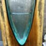 26cm V Shaped Molten Glass Vase On Teak Root – Handmade Wooden, thumbnail 11 of 12