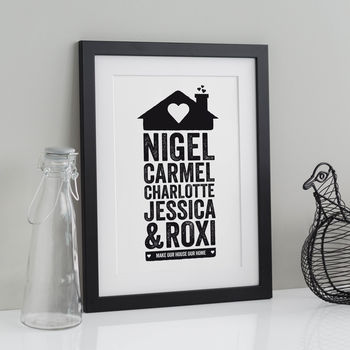 Personalised Home Family Print, 2 of 9